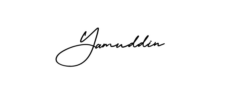 How to make Yamuddin signature? AmerikaSignatureDemo-Regular is a professional autograph style. Create handwritten signature for Yamuddin name. Yamuddin signature style 3 images and pictures png