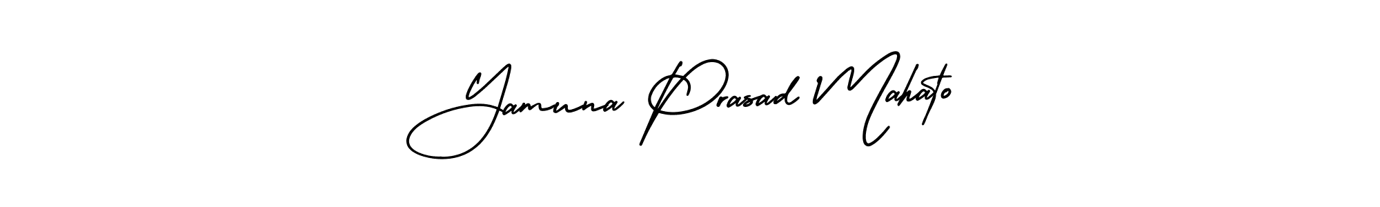 Make a beautiful signature design for name Yamuna Prasad Mahato. With this signature (AmerikaSignatureDemo-Regular) style, you can create a handwritten signature for free. Yamuna Prasad Mahato signature style 3 images and pictures png