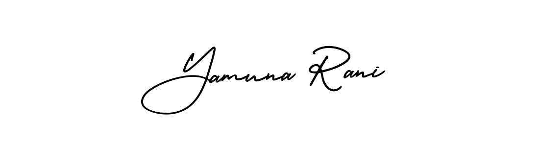 Make a beautiful signature design for name Yamuna Rani. Use this online signature maker to create a handwritten signature for free. Yamuna Rani signature style 3 images and pictures png
