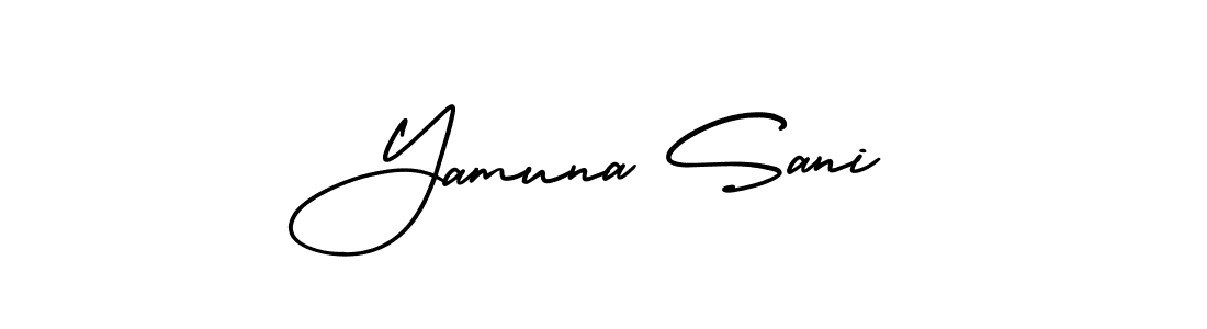 Design your own signature with our free online signature maker. With this signature software, you can create a handwritten (AmerikaSignatureDemo-Regular) signature for name Yamuna Sani. Yamuna Sani signature style 3 images and pictures png
