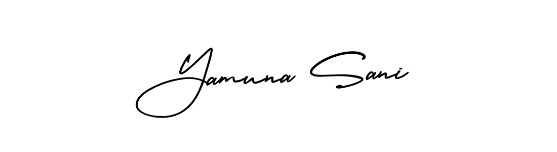 Design your own signature with our free online signature maker. With this signature software, you can create a handwritten (AmerikaSignatureDemo-Regular) signature for name Yamuna Sani. Yamuna Sani signature style 3 images and pictures png