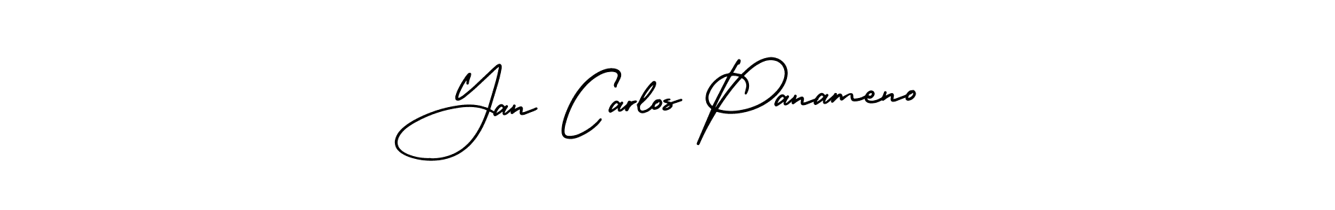 Use a signature maker to create a handwritten signature online. With this signature software, you can design (AmerikaSignatureDemo-Regular) your own signature for name Yan Carlos Panameno. Yan Carlos Panameno signature style 3 images and pictures png