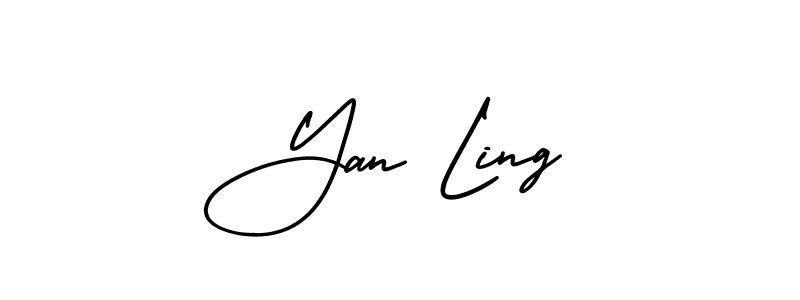 Make a beautiful signature design for name Yan Ling. With this signature (AmerikaSignatureDemo-Regular) style, you can create a handwritten signature for free. Yan Ling signature style 3 images and pictures png