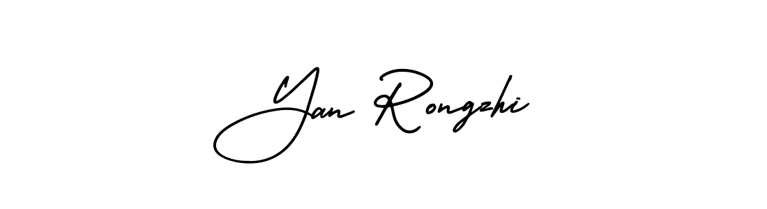 Make a beautiful signature design for name Yan Rongzhi. With this signature (AmerikaSignatureDemo-Regular) style, you can create a handwritten signature for free. Yan Rongzhi signature style 3 images and pictures png