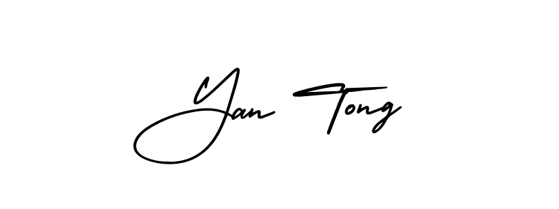 Also You can easily find your signature by using the search form. We will create Yan Tong name handwritten signature images for you free of cost using AmerikaSignatureDemo-Regular sign style. Yan Tong signature style 3 images and pictures png