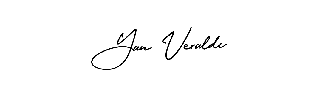 Create a beautiful signature design for name Yan Veraldi. With this signature (AmerikaSignatureDemo-Regular) fonts, you can make a handwritten signature for free. Yan Veraldi signature style 3 images and pictures png