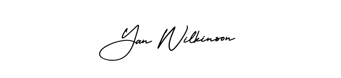 How to Draw Yan Wilkinson signature style? AmerikaSignatureDemo-Regular is a latest design signature styles for name Yan Wilkinson. Yan Wilkinson signature style 3 images and pictures png
