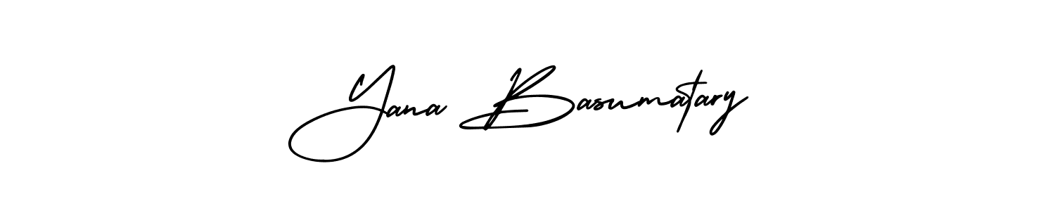 Also You can easily find your signature by using the search form. We will create Yana Basumatary name handwritten signature images for you free of cost using AmerikaSignatureDemo-Regular sign style. Yana Basumatary signature style 3 images and pictures png