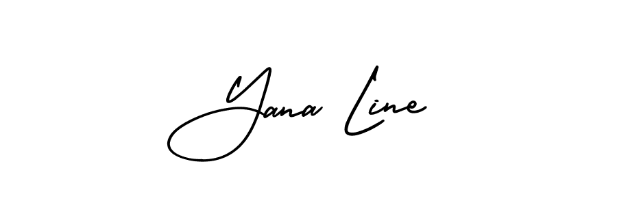 Yana Line stylish signature style. Best Handwritten Sign (AmerikaSignatureDemo-Regular) for my name. Handwritten Signature Collection Ideas for my name Yana Line. Yana Line signature style 3 images and pictures png