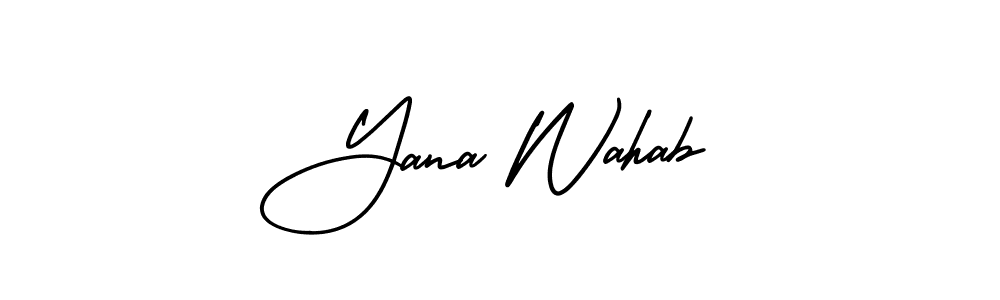 See photos of Yana Wahab official signature by Spectra . Check more albums & portfolios. Read reviews & check more about AmerikaSignatureDemo-Regular font. Yana Wahab signature style 3 images and pictures png