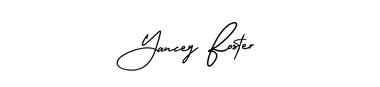 The best way (AmerikaSignatureDemo-Regular) to make a short signature is to pick only two or three words in your name. The name Yancey Foster include a total of six letters. For converting this name. Yancey Foster signature style 3 images and pictures png