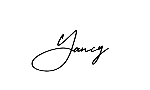 How to make Yancy name signature. Use AmerikaSignatureDemo-Regular style for creating short signs online. This is the latest handwritten sign. Yancy signature style 3 images and pictures png