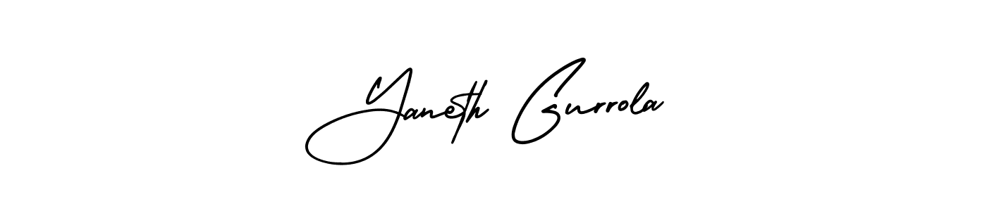 The best way (AmerikaSignatureDemo-Regular) to make a short signature is to pick only two or three words in your name. The name Yaneth Gurrola include a total of six letters. For converting this name. Yaneth Gurrola signature style 3 images and pictures png