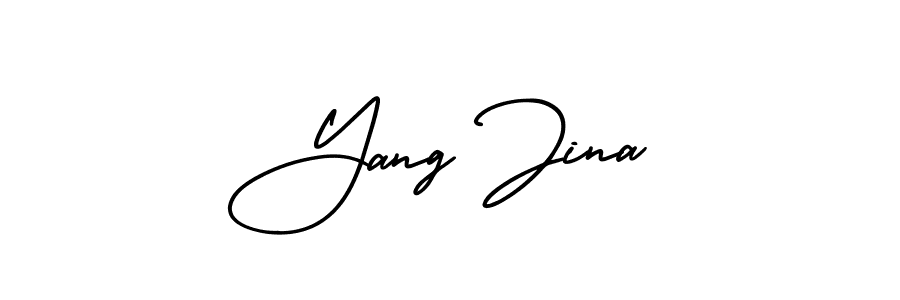 Also You can easily find your signature by using the search form. We will create Yang Jina name handwritten signature images for you free of cost using AmerikaSignatureDemo-Regular sign style. Yang Jina signature style 3 images and pictures png
