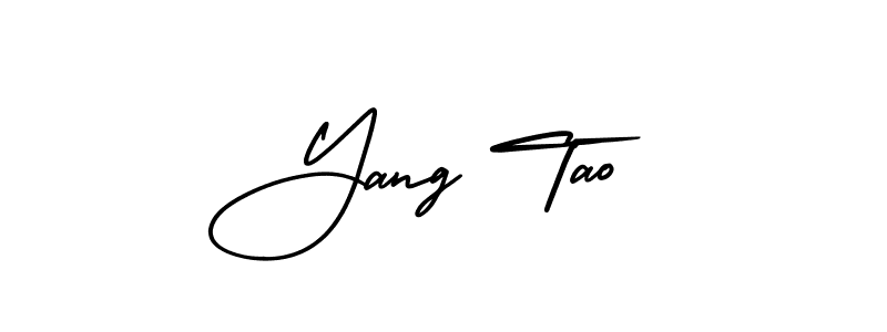 This is the best signature style for the Yang Tao name. Also you like these signature font (AmerikaSignatureDemo-Regular). Mix name signature. Yang Tao signature style 3 images and pictures png