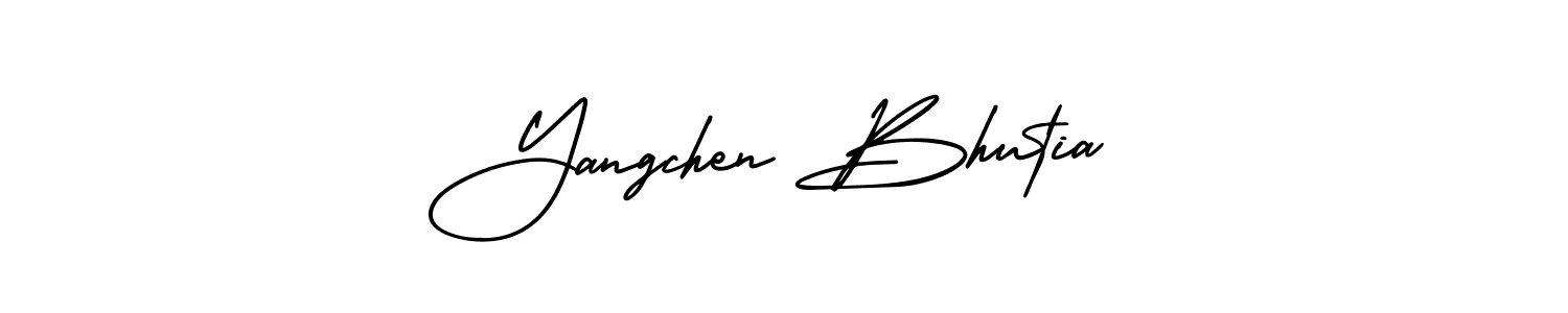 Similarly AmerikaSignatureDemo-Regular is the best handwritten signature design. Signature creator online .You can use it as an online autograph creator for name Yangchen Bhutia. Yangchen Bhutia signature style 3 images and pictures png