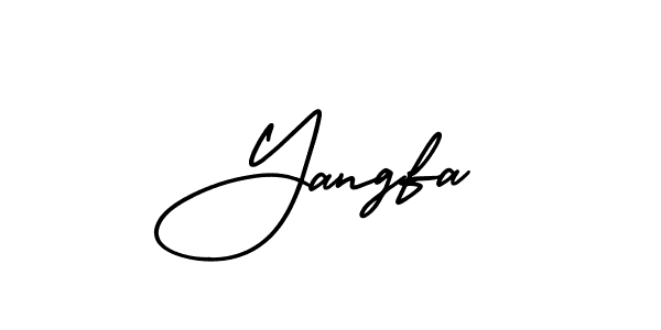 Design your own signature with our free online signature maker. With this signature software, you can create a handwritten (AmerikaSignatureDemo-Regular) signature for name Yangfa. Yangfa signature style 3 images and pictures png