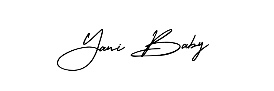 Use a signature maker to create a handwritten signature online. With this signature software, you can design (AmerikaSignatureDemo-Regular) your own signature for name Yani Baby. Yani Baby signature style 3 images and pictures png