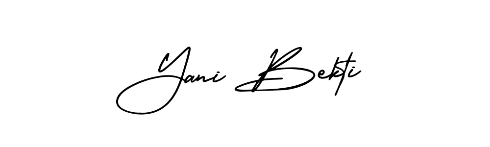 Create a beautiful signature design for name Yani Bekti. With this signature (AmerikaSignatureDemo-Regular) fonts, you can make a handwritten signature for free. Yani Bekti signature style 3 images and pictures png