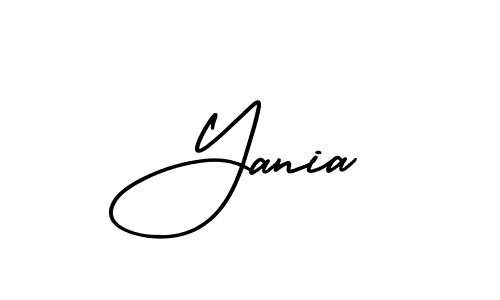 It looks lik you need a new signature style for name Yania. Design unique handwritten (AmerikaSignatureDemo-Regular) signature with our free signature maker in just a few clicks. Yania signature style 3 images and pictures png