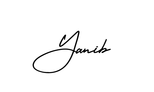 Also we have Yanib name is the best signature style. Create professional handwritten signature collection using AmerikaSignatureDemo-Regular autograph style. Yanib signature style 3 images and pictures png