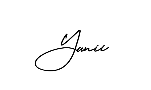 AmerikaSignatureDemo-Regular is a professional signature style that is perfect for those who want to add a touch of class to their signature. It is also a great choice for those who want to make their signature more unique. Get Yanii name to fancy signature for free. Yanii signature style 3 images and pictures png