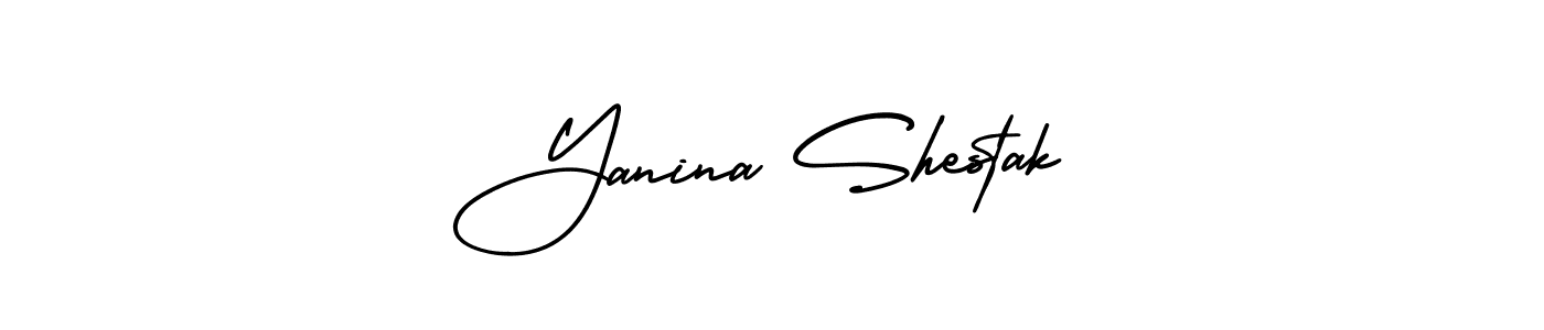 Create a beautiful signature design for name Yanina Shestak. With this signature (AmerikaSignatureDemo-Regular) fonts, you can make a handwritten signature for free. Yanina Shestak signature style 3 images and pictures png