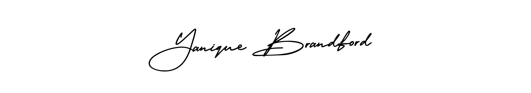 Use a signature maker to create a handwritten signature online. With this signature software, you can design (AmerikaSignatureDemo-Regular) your own signature for name Yanique Brandford. Yanique Brandford signature style 3 images and pictures png