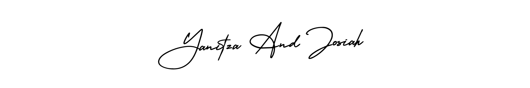 How to Draw Yanitza And Josiah signature style? AmerikaSignatureDemo-Regular is a latest design signature styles for name Yanitza And Josiah. Yanitza And Josiah signature style 3 images and pictures png
