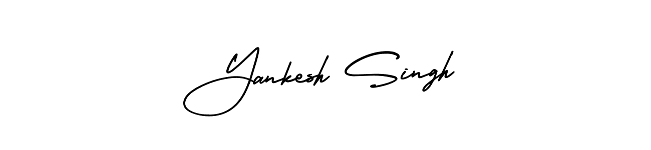 This is the best signature style for the Yankesh Singh name. Also you like these signature font (AmerikaSignatureDemo-Regular). Mix name signature. Yankesh Singh signature style 3 images and pictures png
