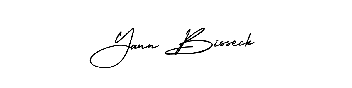 You should practise on your own different ways (AmerikaSignatureDemo-Regular) to write your name (Yann Bisseck) in signature. don't let someone else do it for you. Yann Bisseck signature style 3 images and pictures png