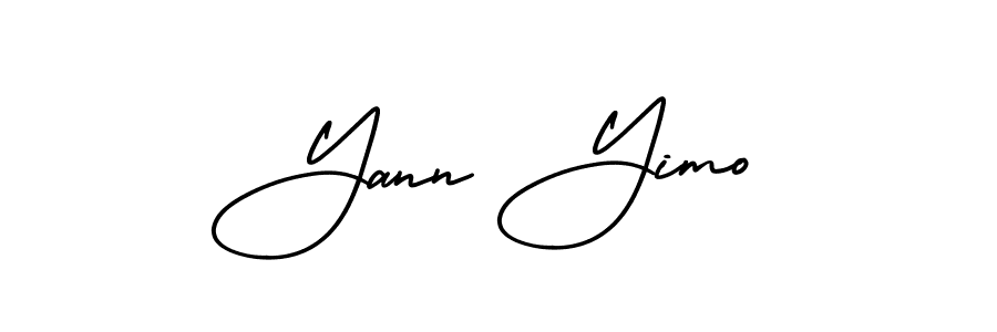 Design your own signature with our free online signature maker. With this signature software, you can create a handwritten (AmerikaSignatureDemo-Regular) signature for name Yann Yimo. Yann Yimo signature style 3 images and pictures png