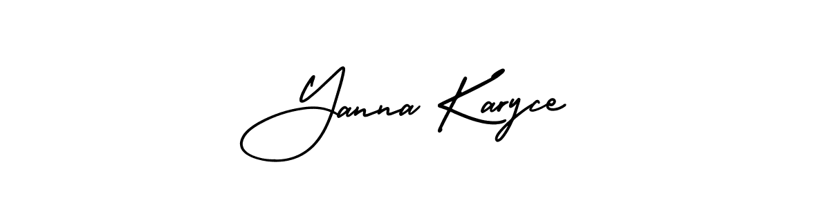 Yanna Karyce stylish signature style. Best Handwritten Sign (AmerikaSignatureDemo-Regular) for my name. Handwritten Signature Collection Ideas for my name Yanna Karyce. Yanna Karyce signature style 3 images and pictures png