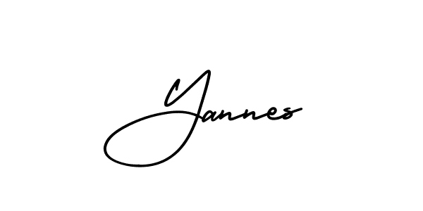 It looks lik you need a new signature style for name Yannes. Design unique handwritten (AmerikaSignatureDemo-Regular) signature with our free signature maker in just a few clicks. Yannes signature style 3 images and pictures png
