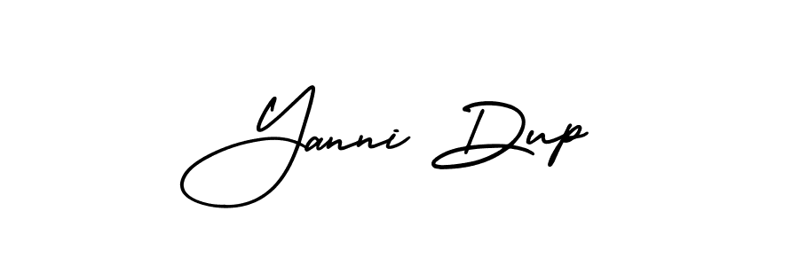 AmerikaSignatureDemo-Regular is a professional signature style that is perfect for those who want to add a touch of class to their signature. It is also a great choice for those who want to make their signature more unique. Get Yanni Dup name to fancy signature for free. Yanni Dup signature style 3 images and pictures png