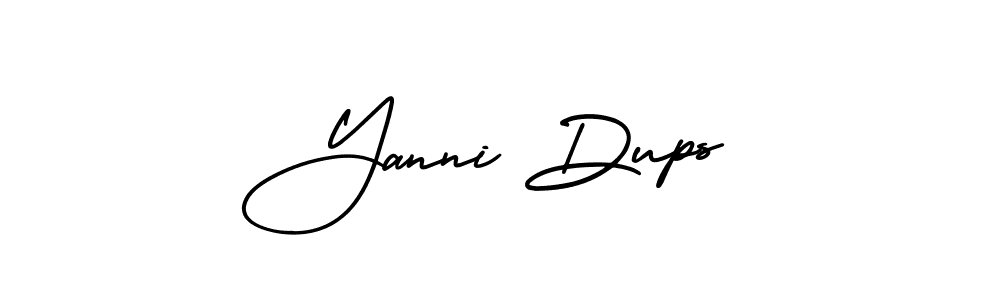 Make a beautiful signature design for name Yanni Dups. With this signature (AmerikaSignatureDemo-Regular) style, you can create a handwritten signature for free. Yanni Dups signature style 3 images and pictures png