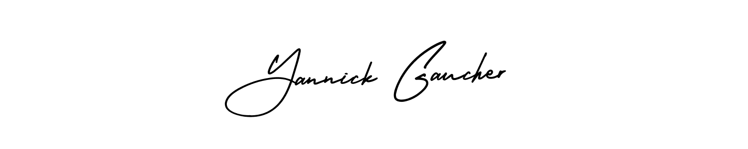 It looks lik you need a new signature style for name Yannick Gaucher. Design unique handwritten (AmerikaSignatureDemo-Regular) signature with our free signature maker in just a few clicks. Yannick Gaucher signature style 3 images and pictures png