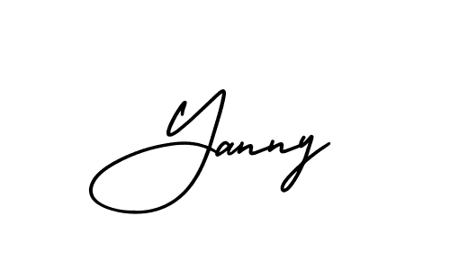 How to Draw Yanny signature style? AmerikaSignatureDemo-Regular is a latest design signature styles for name Yanny. Yanny signature style 3 images and pictures png