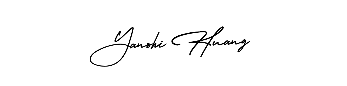 Use a signature maker to create a handwritten signature online. With this signature software, you can design (AmerikaSignatureDemo-Regular) your own signature for name Yanshi Huang. Yanshi Huang signature style 3 images and pictures png