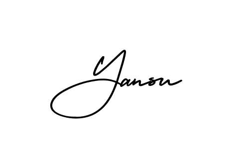 Make a beautiful signature design for name Yansu. With this signature (AmerikaSignatureDemo-Regular) style, you can create a handwritten signature for free. Yansu signature style 3 images and pictures png