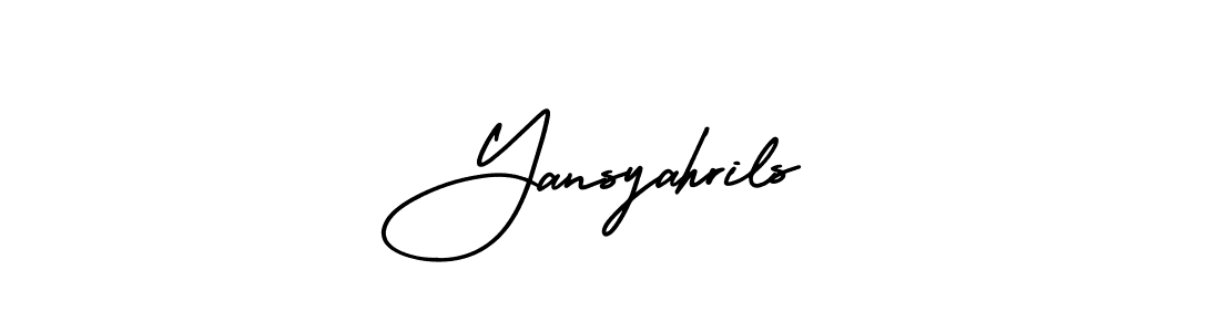 How to make Yansyahrils signature? AmerikaSignatureDemo-Regular is a professional autograph style. Create handwritten signature for Yansyahrils name. Yansyahrils signature style 3 images and pictures png