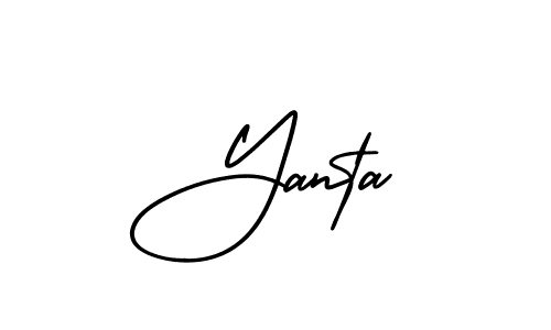 Yanta stylish signature style. Best Handwritten Sign (AmerikaSignatureDemo-Regular) for my name. Handwritten Signature Collection Ideas for my name Yanta. Yanta signature style 3 images and pictures png