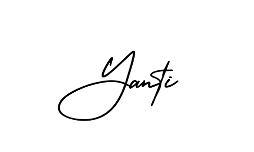 Create a beautiful signature design for name Yanti. With this signature (AmerikaSignatureDemo-Regular) fonts, you can make a handwritten signature for free. Yanti signature style 3 images and pictures png