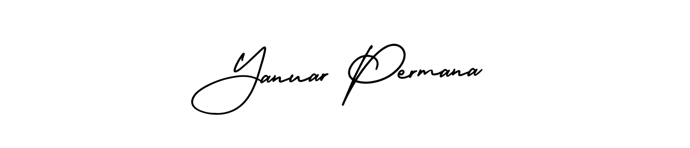 Create a beautiful signature design for name Yanuar Permana. With this signature (AmerikaSignatureDemo-Regular) fonts, you can make a handwritten signature for free. Yanuar Permana signature style 3 images and pictures png