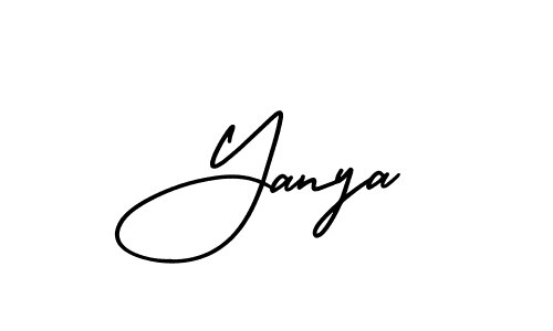 AmerikaSignatureDemo-Regular is a professional signature style that is perfect for those who want to add a touch of class to their signature. It is also a great choice for those who want to make their signature more unique. Get Yanya name to fancy signature for free. Yanya signature style 3 images and pictures png