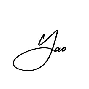 You should practise on your own different ways (AmerikaSignatureDemo-Regular) to write your name (Yao) in signature. don't let someone else do it for you. Yao signature style 3 images and pictures png