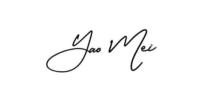 Create a beautiful signature design for name Yao Mei. With this signature (AmerikaSignatureDemo-Regular) fonts, you can make a handwritten signature for free. Yao Mei signature style 3 images and pictures png