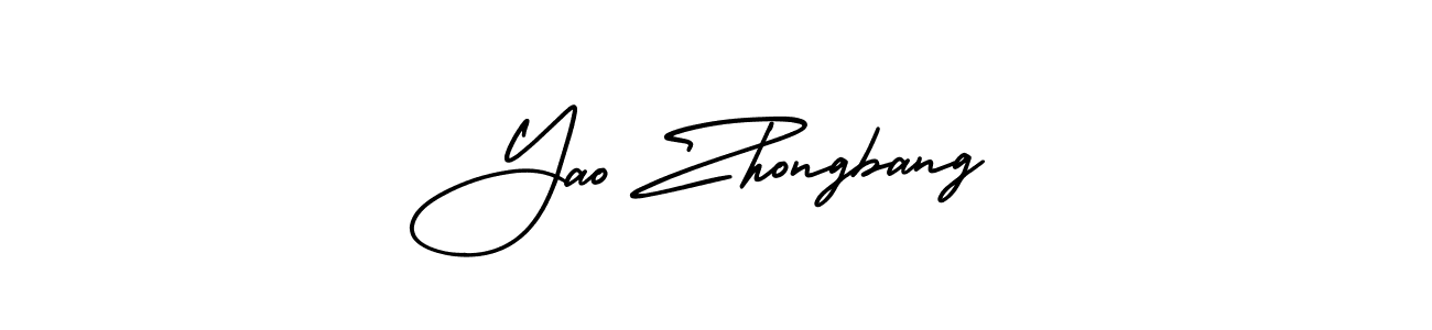 Design your own signature with our free online signature maker. With this signature software, you can create a handwritten (AmerikaSignatureDemo-Regular) signature for name Yao Zhongbang. Yao Zhongbang signature style 3 images and pictures png