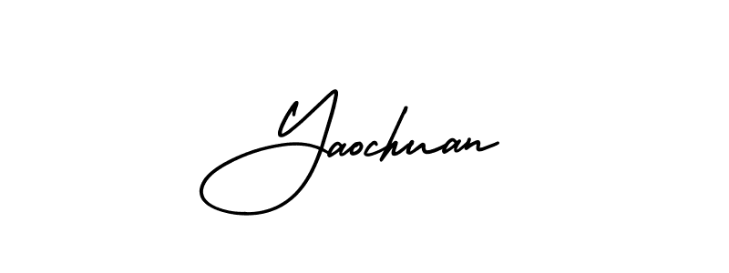 AmerikaSignatureDemo-Regular is a professional signature style that is perfect for those who want to add a touch of class to their signature. It is also a great choice for those who want to make their signature more unique. Get Yaochuan name to fancy signature for free. Yaochuan signature style 3 images and pictures png