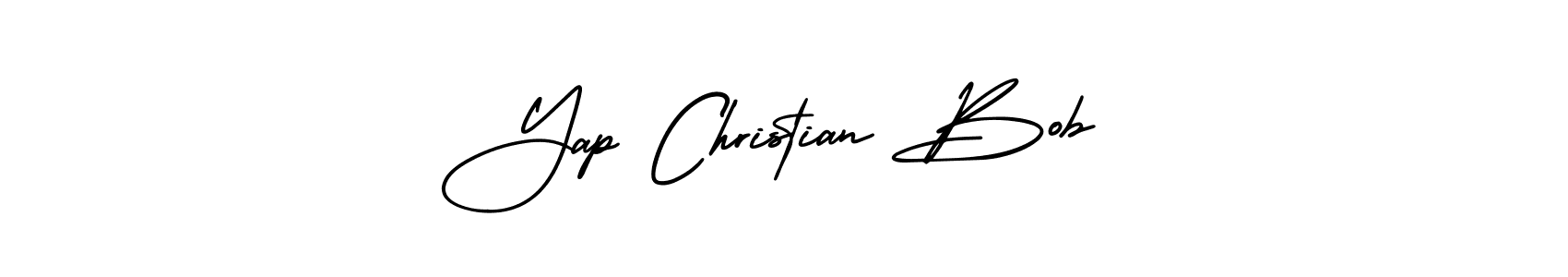 Similarly AmerikaSignatureDemo-Regular is the best handwritten signature design. Signature creator online .You can use it as an online autograph creator for name Yap Christian Bob. Yap Christian Bob signature style 3 images and pictures png